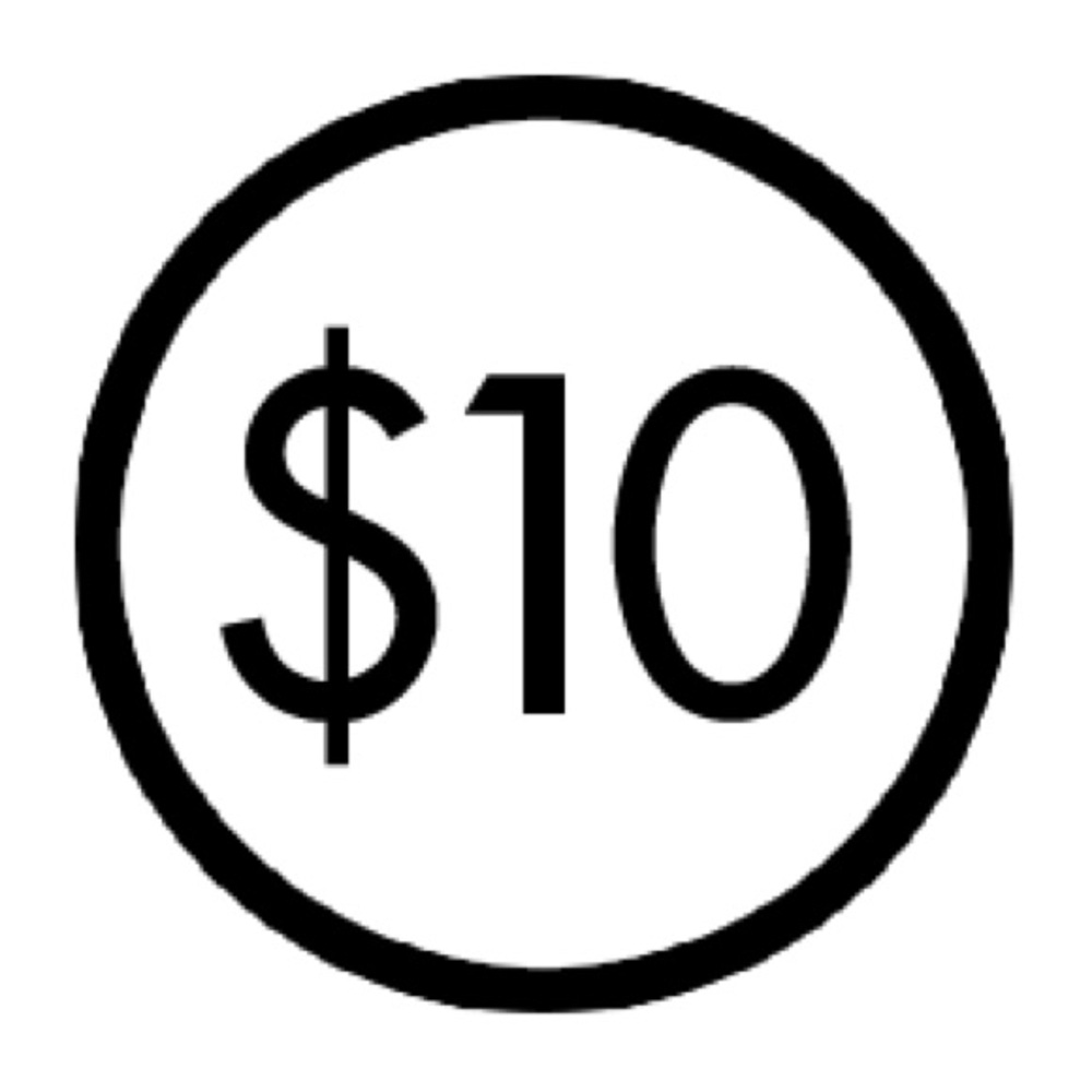Black and White Circular Price Sign